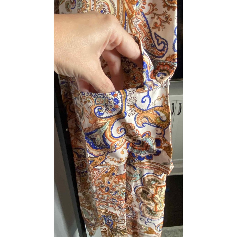 Rosevelvet Strapless multicolor Jumpsuit Tie Waist Cinched Ankle Size Small NWT - Picture 10 of 13